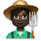 Man Farmer- Dark Skin Tone emoji on LG